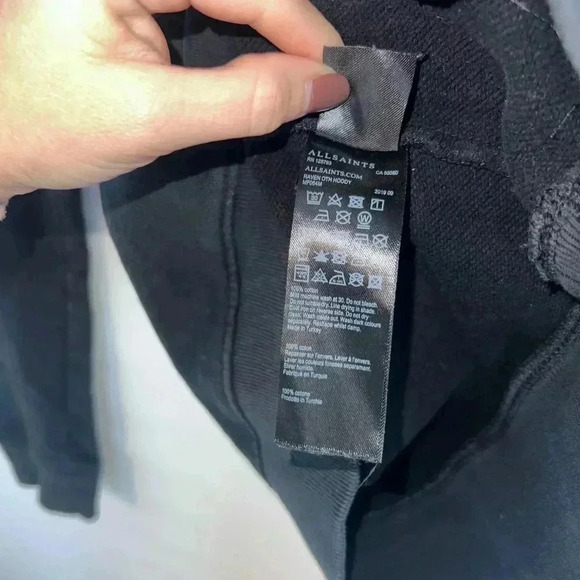 ALL SAINTS Raven Pullover Ramskull Hoodie SMALL - Picture 6 of 11